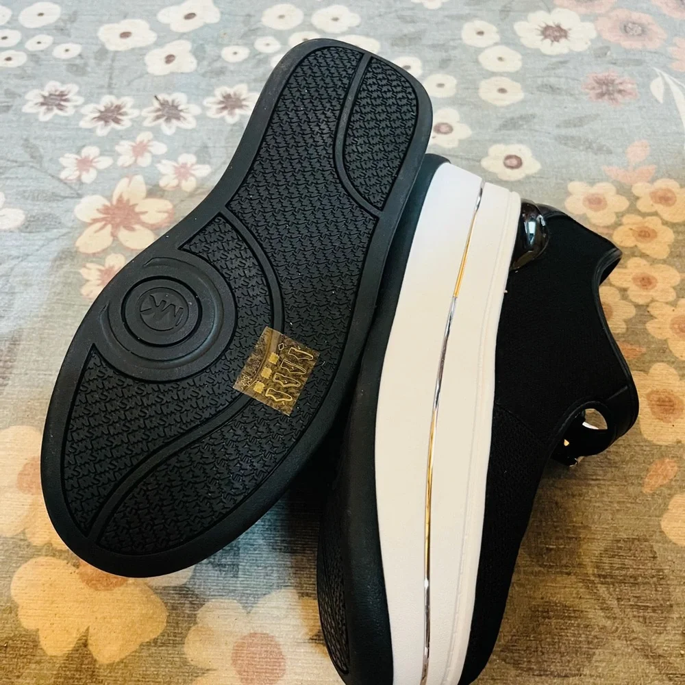 New Michael Kors Hayes Mary Jane Platform Sneakers Black Mesh Sz 8 MSRP$175 - Picture 7 of 15